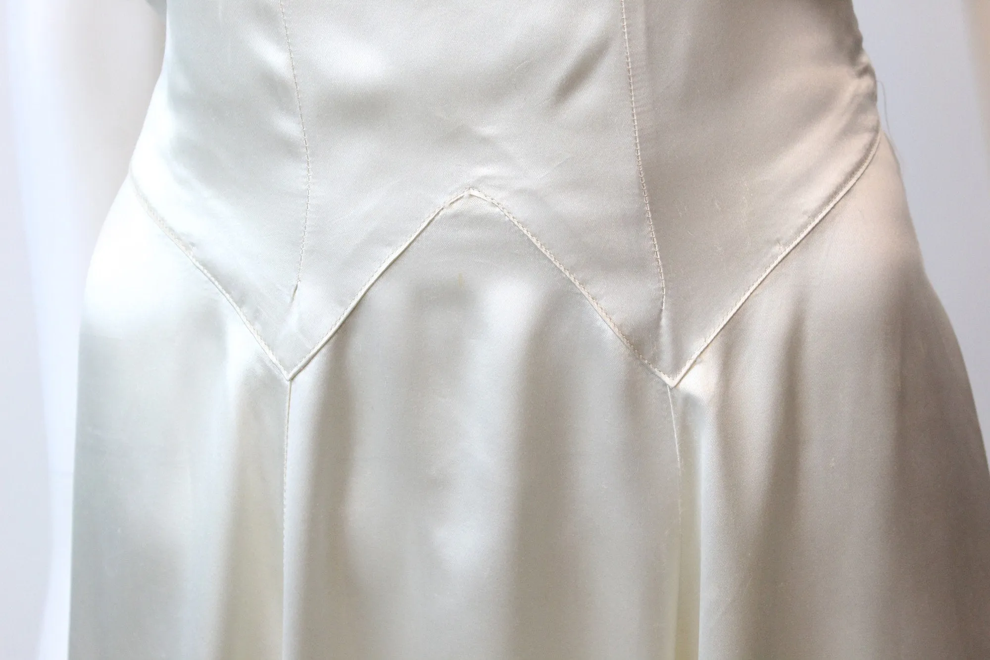 1930s 1940s liquid silk halter dress xs | new winter