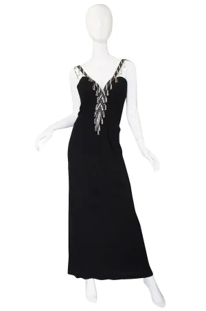 1970s Beaded Bob Mackie Silk Jersey Gown