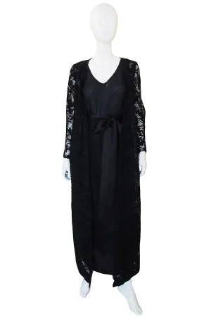1970s Givenchy Silk Dress & Lace Overlay