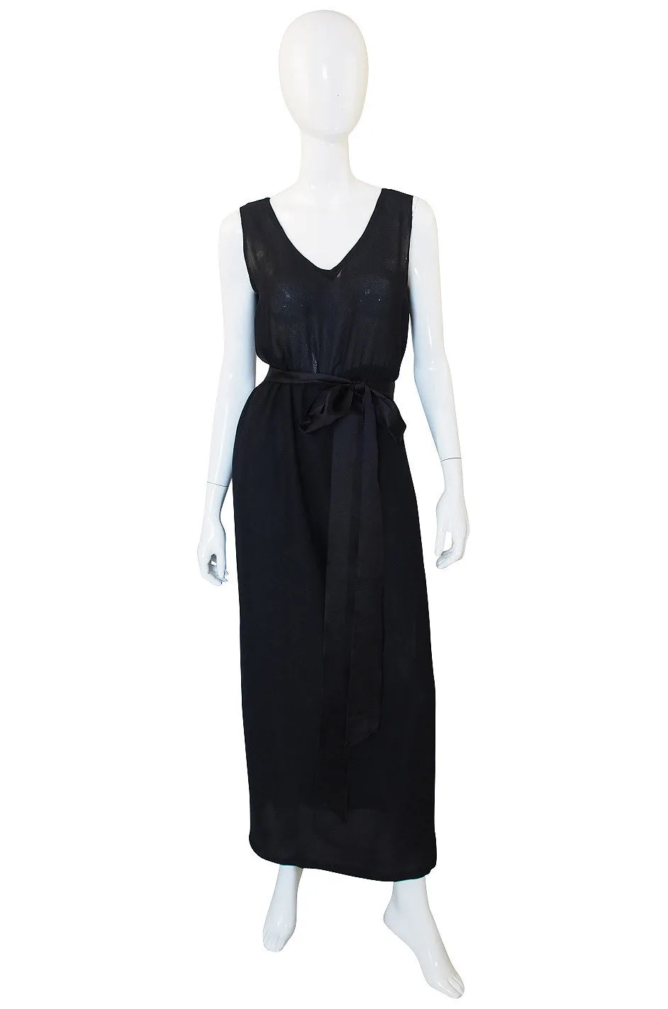 1970s Givenchy Silk Dress & Lace Overlay