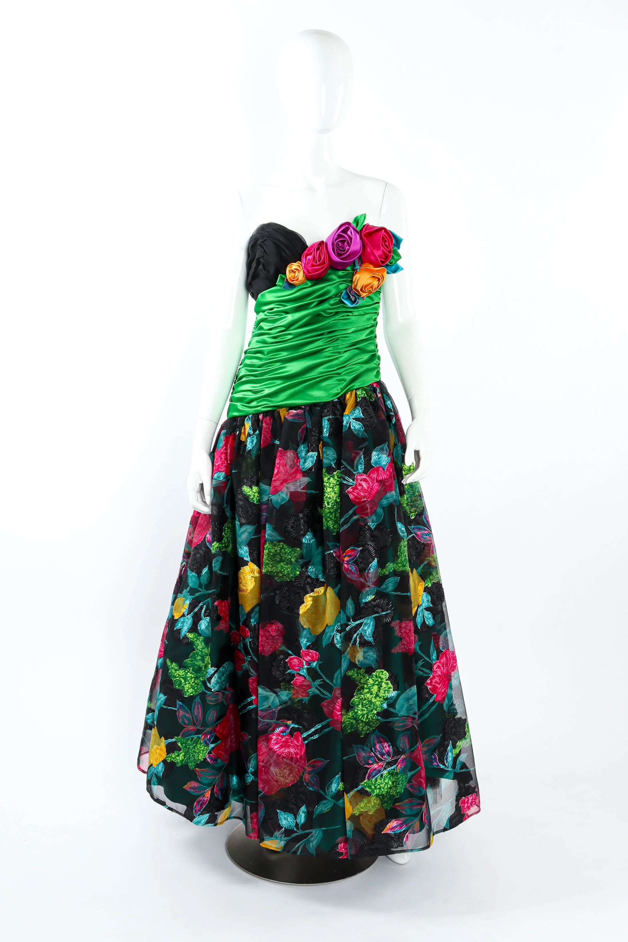 1987 Floral Organza Gown