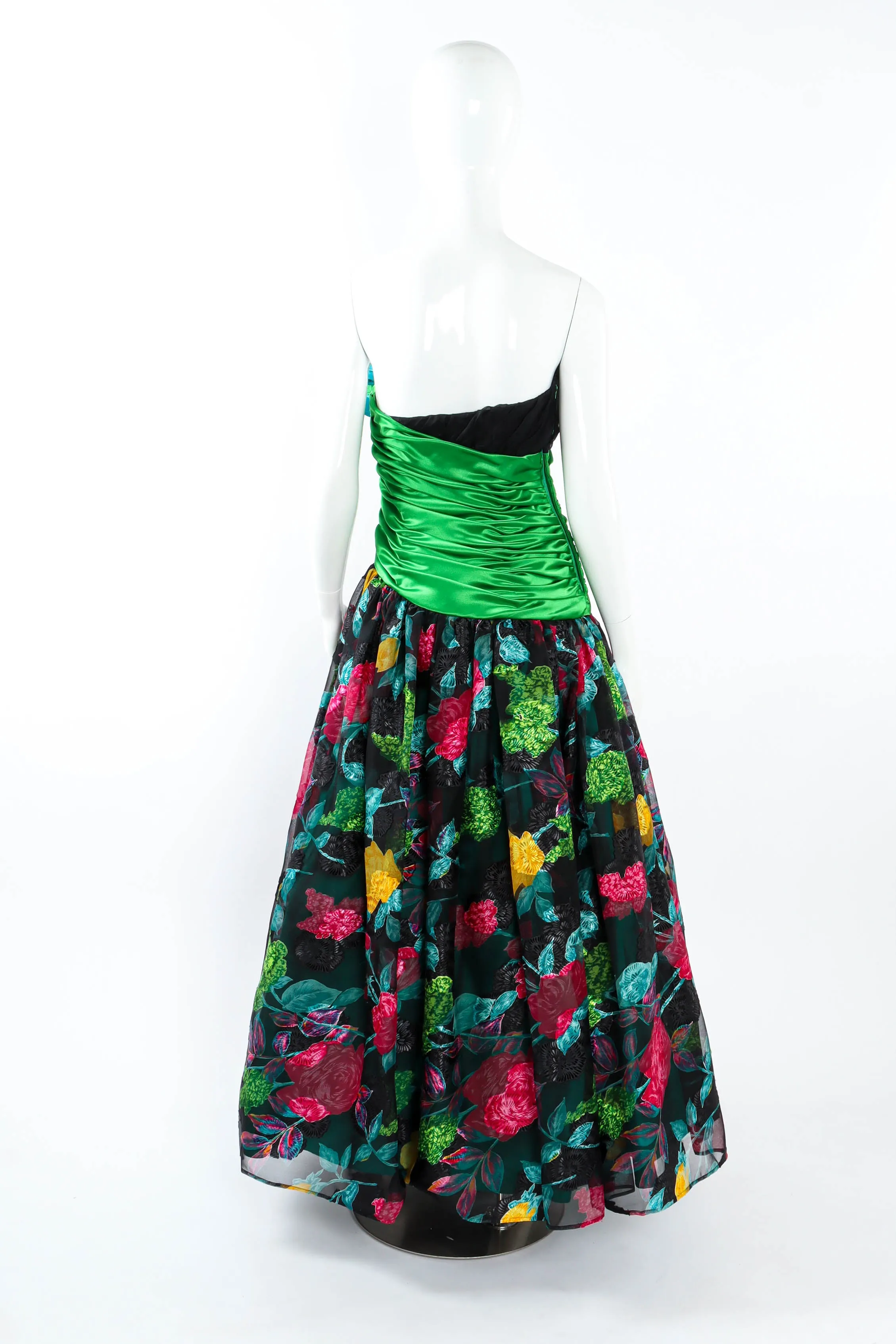 1987 Floral Organza Gown