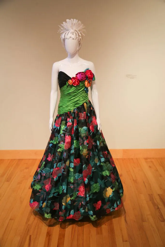 1987 Floral Organza Gown