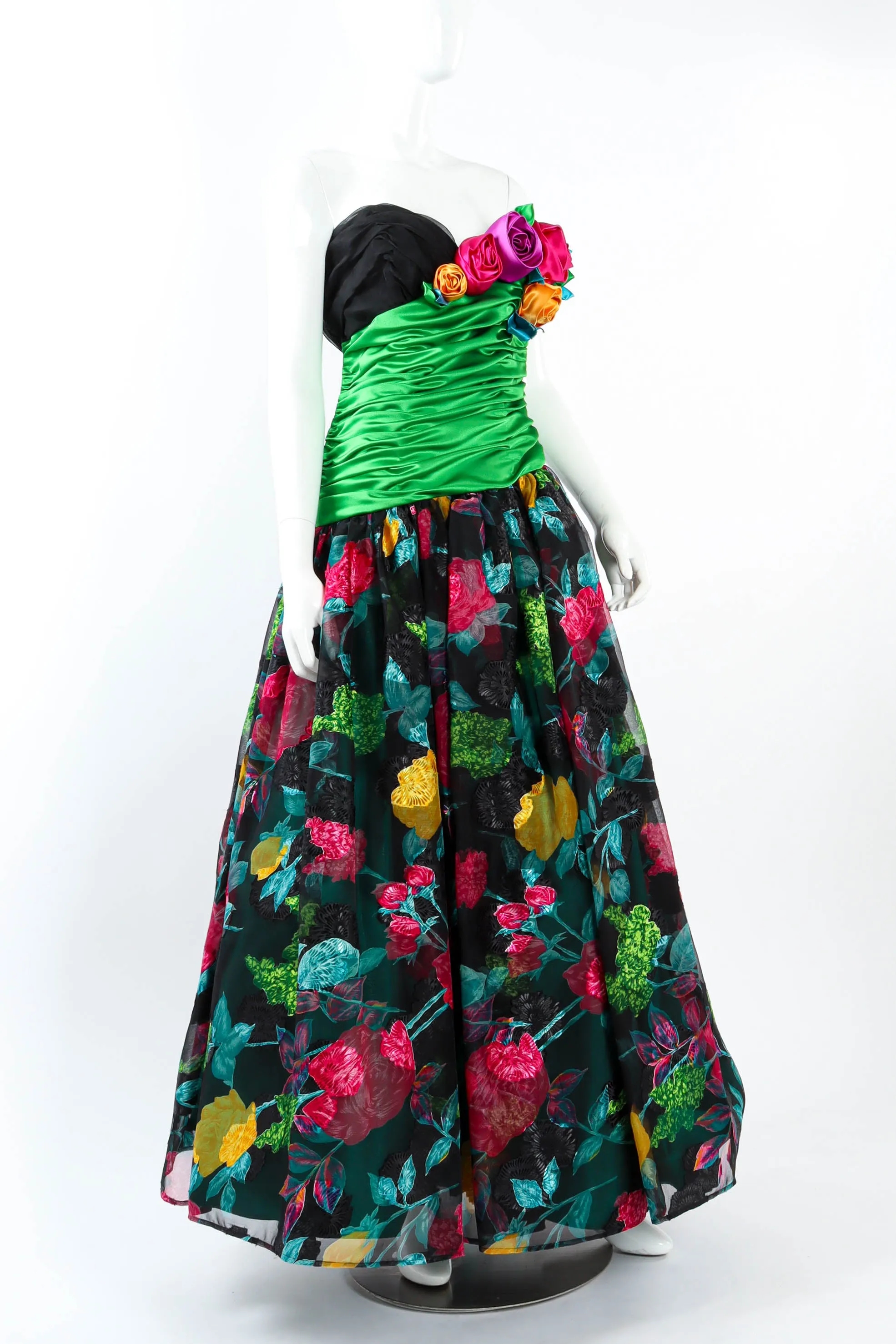 1987 Floral Organza Gown