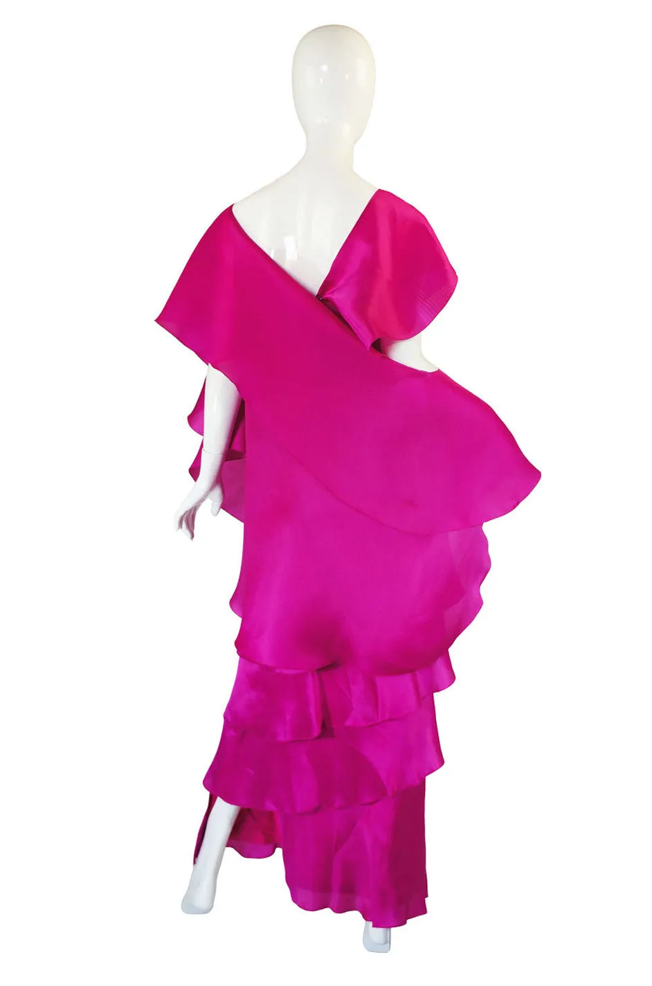 1990s Jackie Rogers Silk Organza Gown