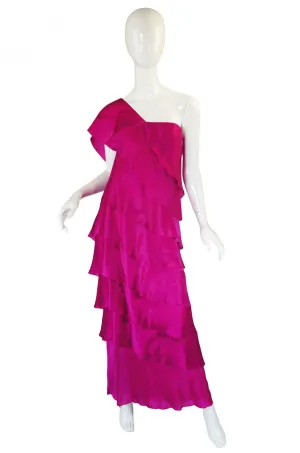 1990s Jackie Rogers Silk Organza Gown