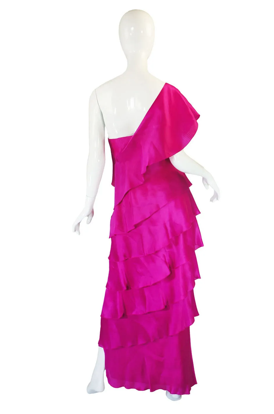 1990s Jackie Rogers Silk Organza Gown