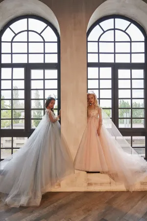 3209 Wing Sleeve Junior Bridesmaid Dress