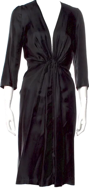 A DÉTACHER NY. Black Silk Knee-Length Dress