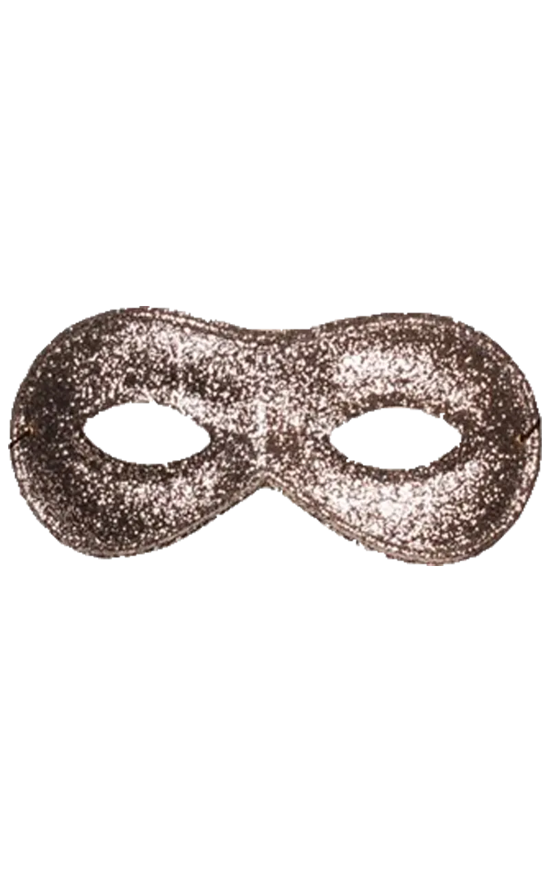 Adult Silver Glitter Domino Facepiece