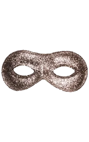 Adult Silver Glitter Domino Facepiece