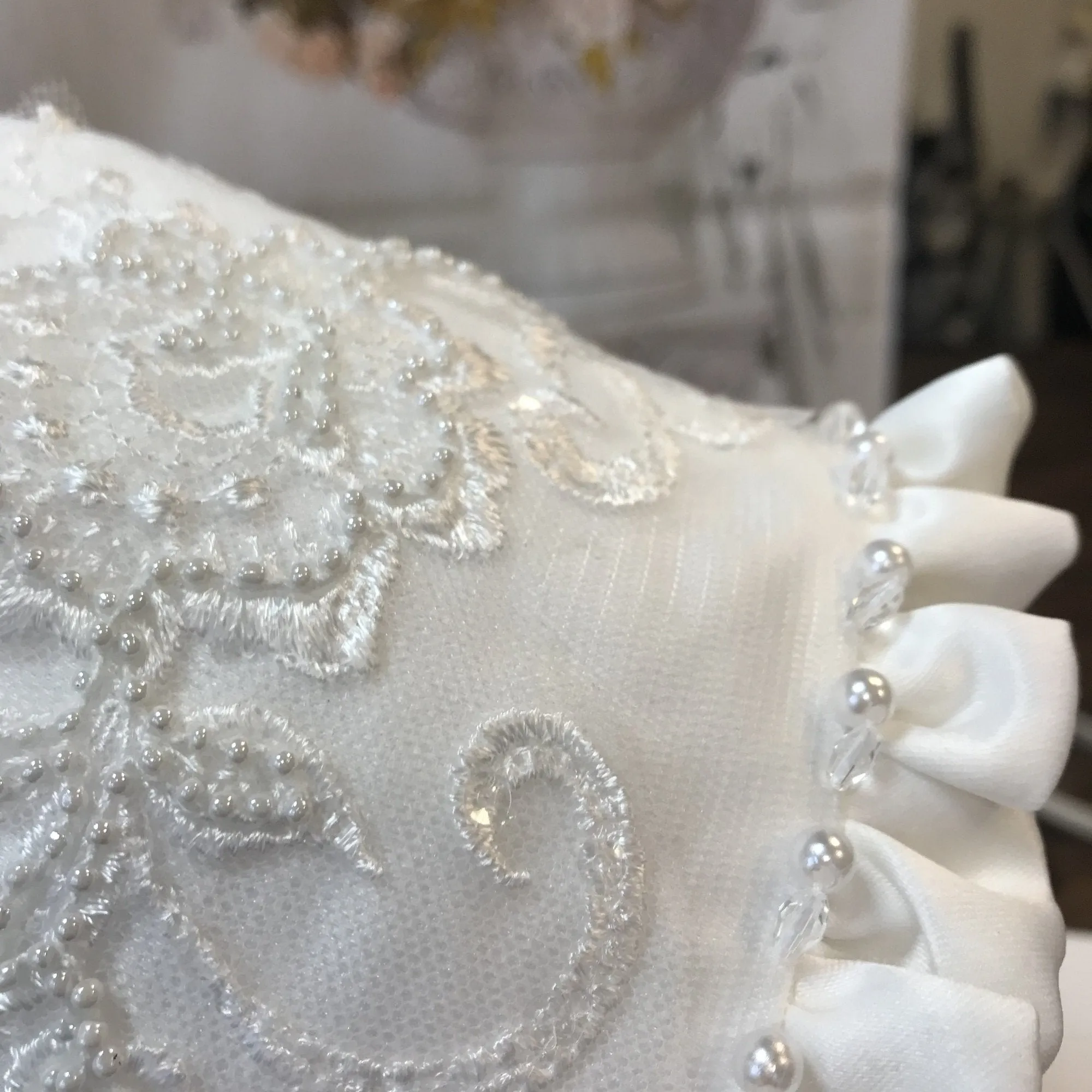 Alexa Ivory Christening Gown and Bonnet