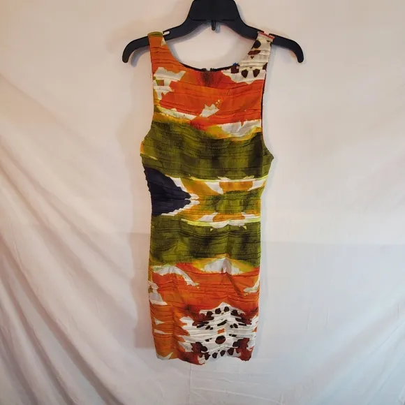 Alice   Olivia Women's Size 2 Valerie Silk Ruched Mesh Dress