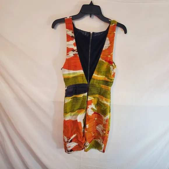 Alice   Olivia Women's Size 2 Valerie Silk Ruched Mesh Dress