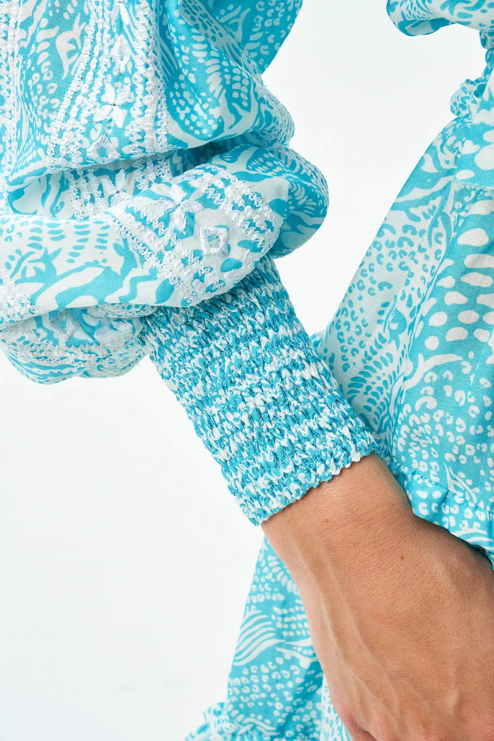 AMAYA DRESS - ANIMAL BLUE