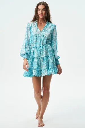 AMAYA DRESS - ANIMAL BLUE