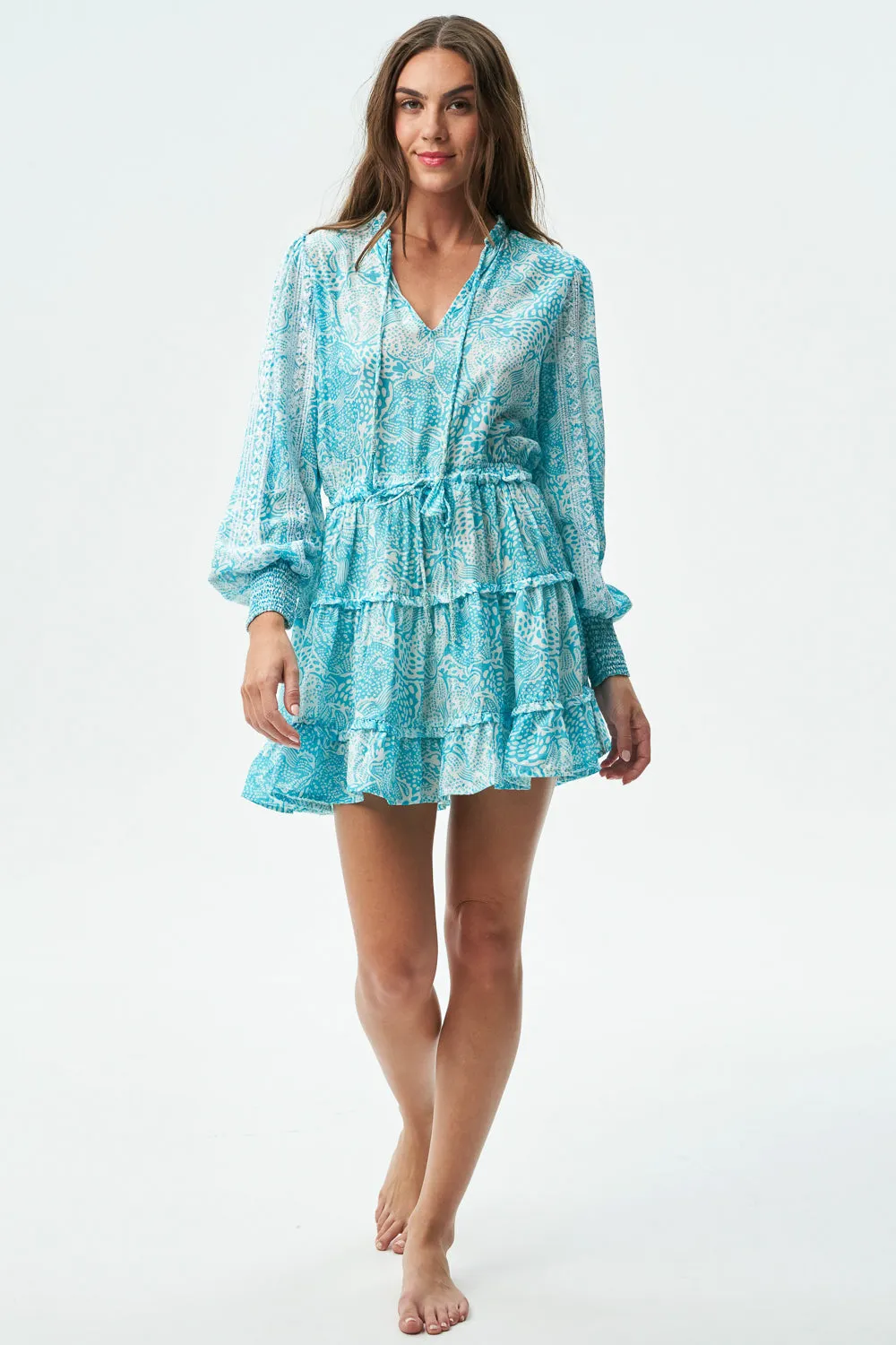 AMAYA DRESS - ANIMAL BLUE