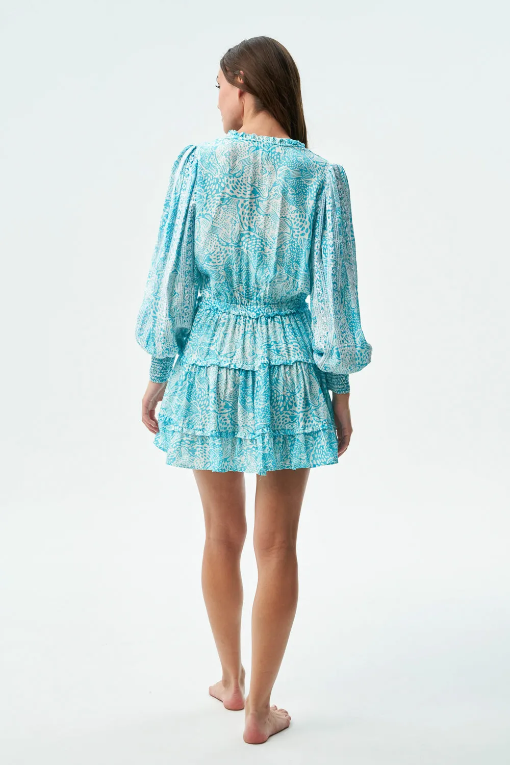 AMAYA DRESS - ANIMAL BLUE