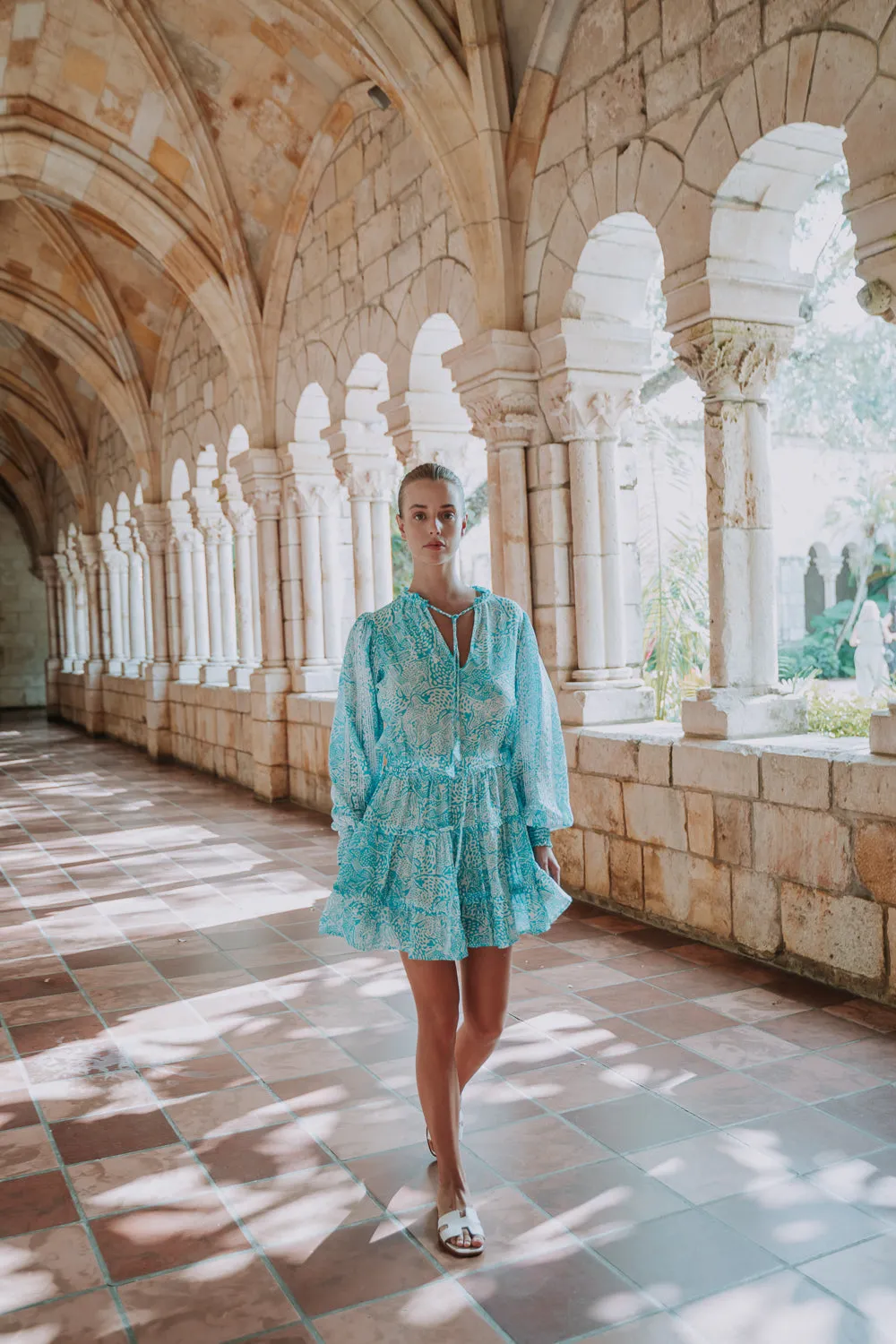 AMAYA DRESS - ANIMAL BLUE