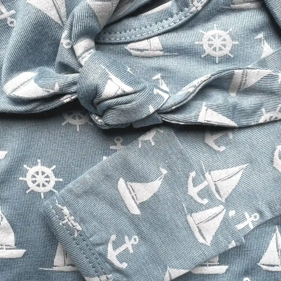 Anchors Away Newborn Bamboo Gown