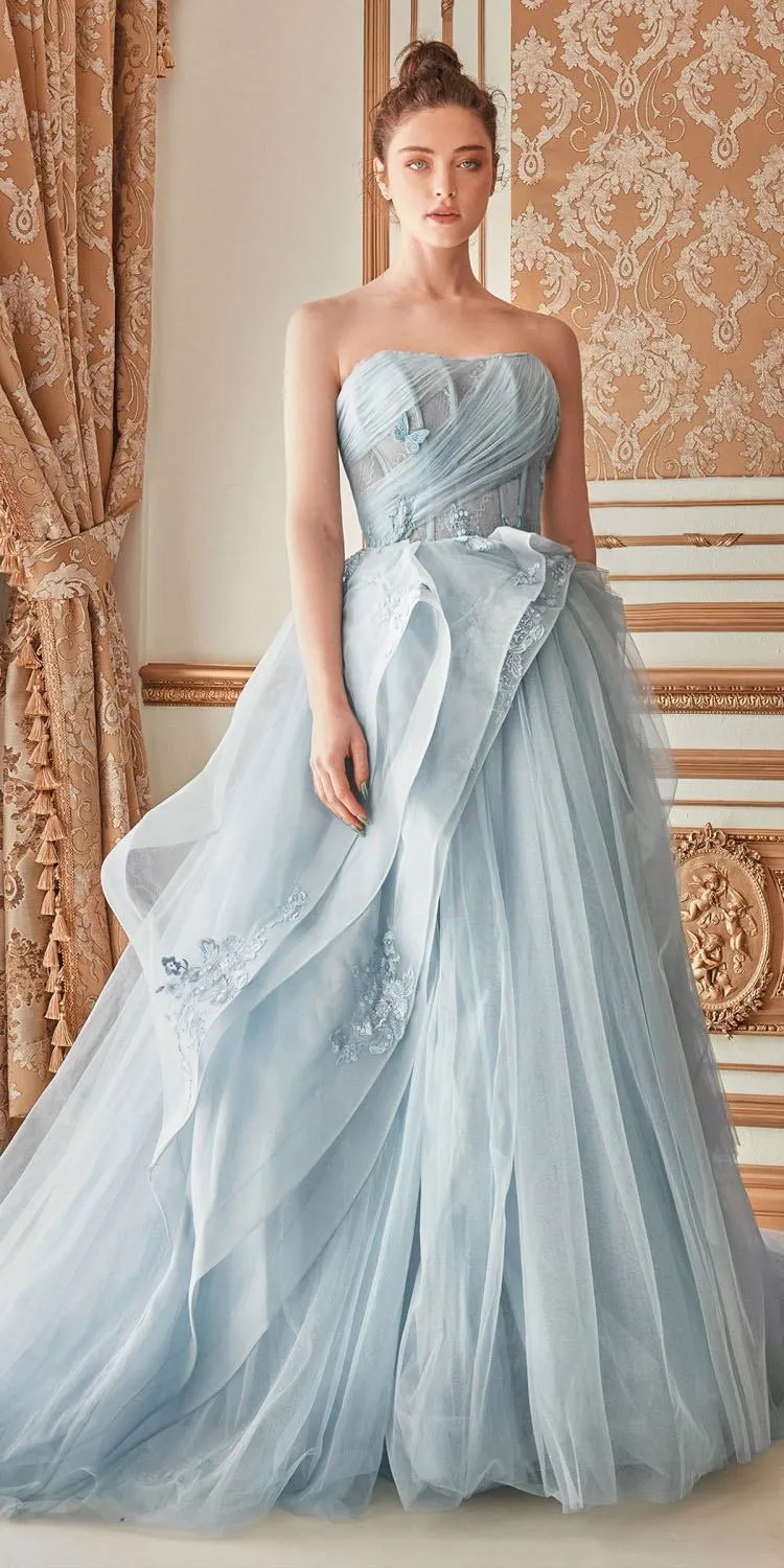 Andrea & Leo A1021 Monarch Butterfly Tulle Gown