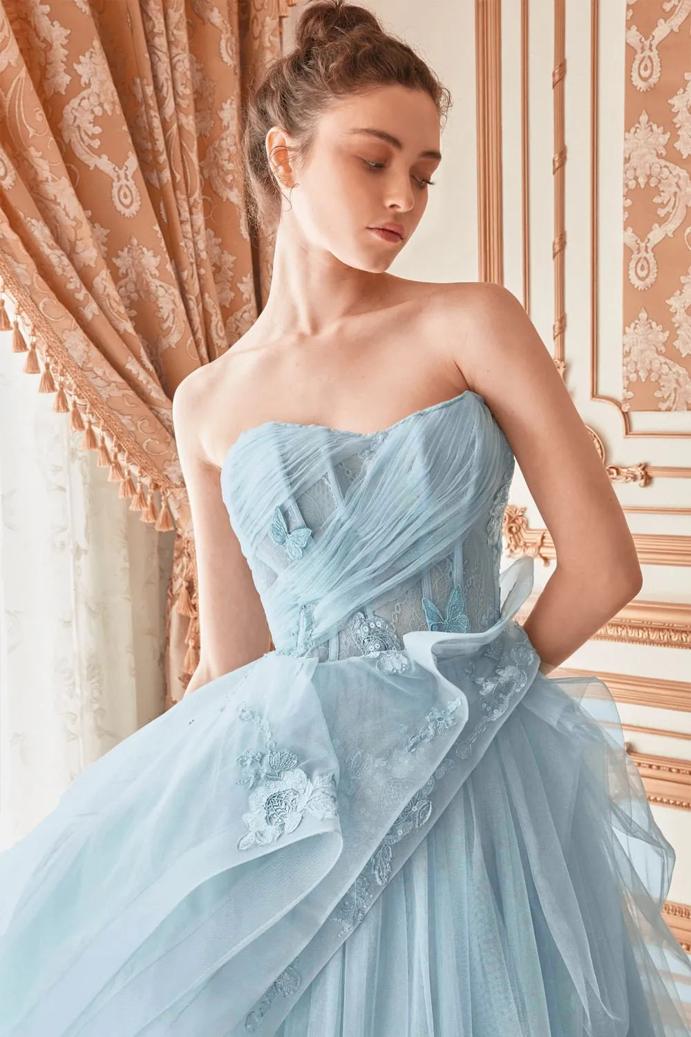 Andrea & Leo A1021 Monarch Butterfly Tulle Gown