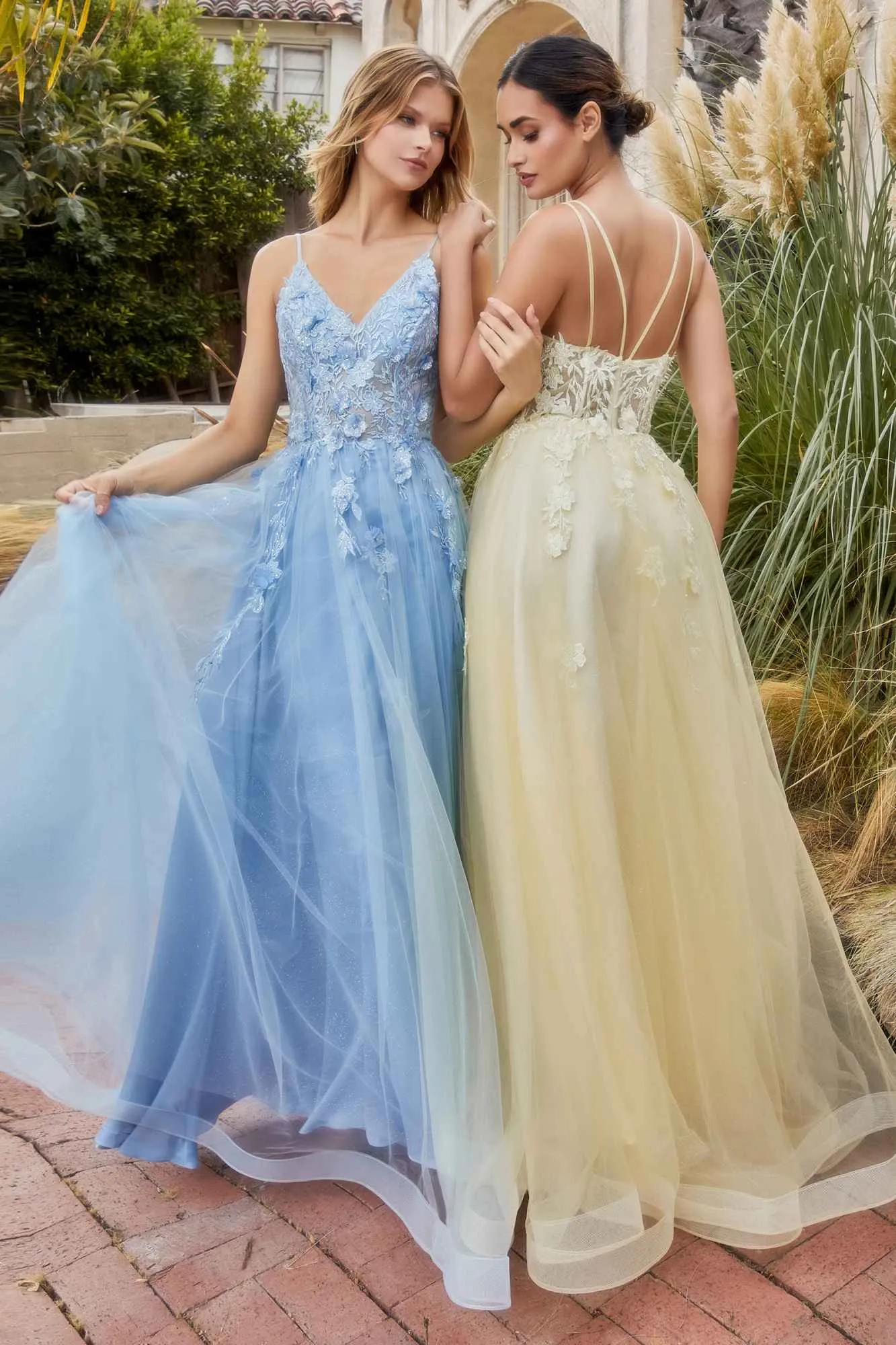 Andrea & Leo A1191 Floor Length Alicia Floral Embroidery Gown