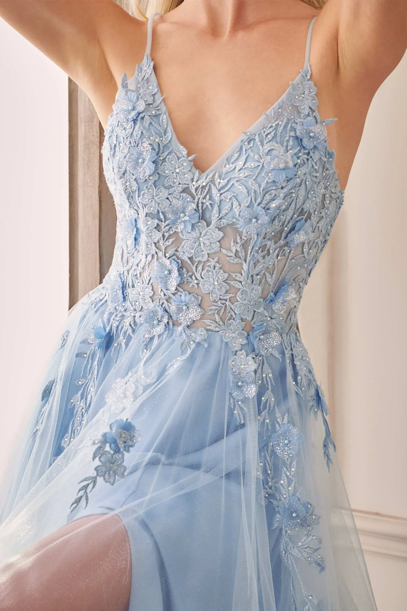 Andrea & Leo A1191 Floor Length Alicia Floral Embroidery Gown