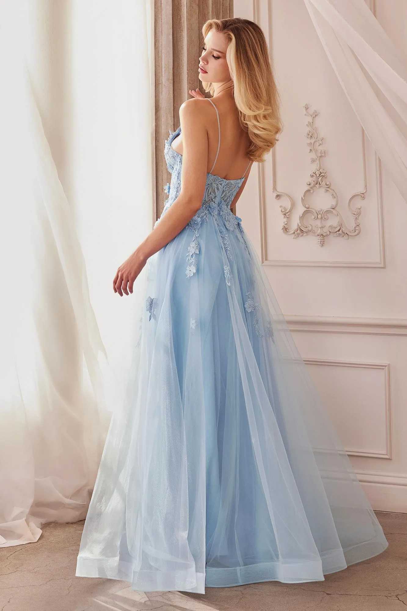 Andrea & Leo A1191 Floor Length Alicia Floral Embroidery Gown