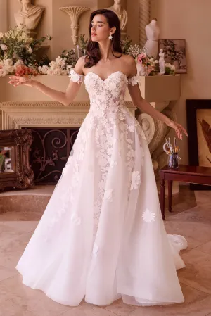 Andrea & Leo WL039 Dress Strapless Floral Lace Bridal Ball Gown