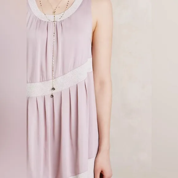 Anthropologie Wildfell Dusty Pink Tiered Ruffle Dress - Size Small