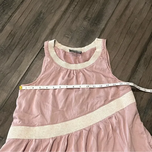 Anthropologie Wildfell Dusty Pink Tiered Ruffle Dress - Size Small