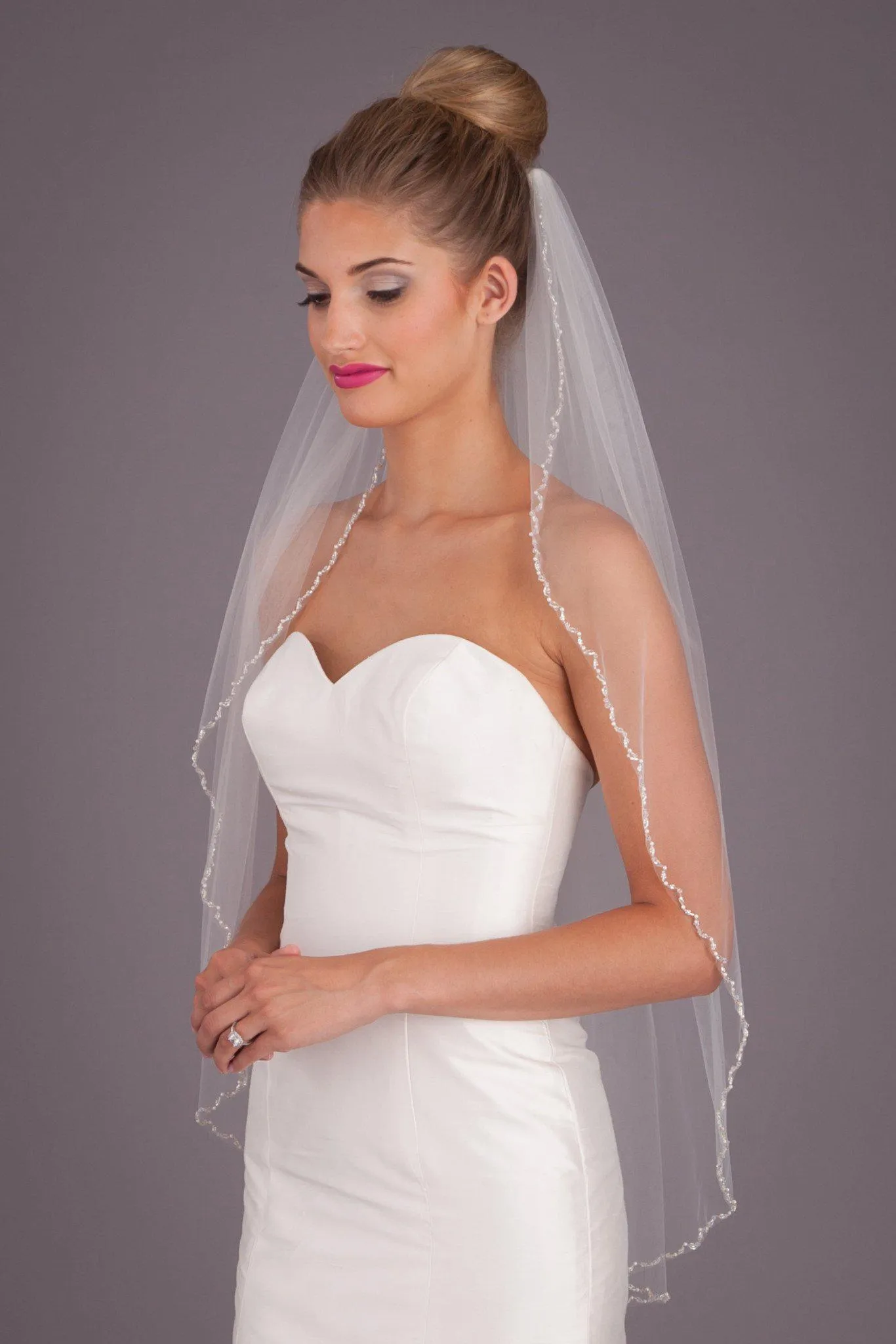 Aria Pearl and Crystal Beaded Veil