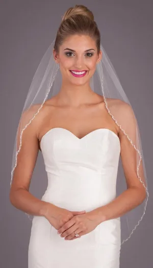Aria Pearl and Crystal Beaded Veil