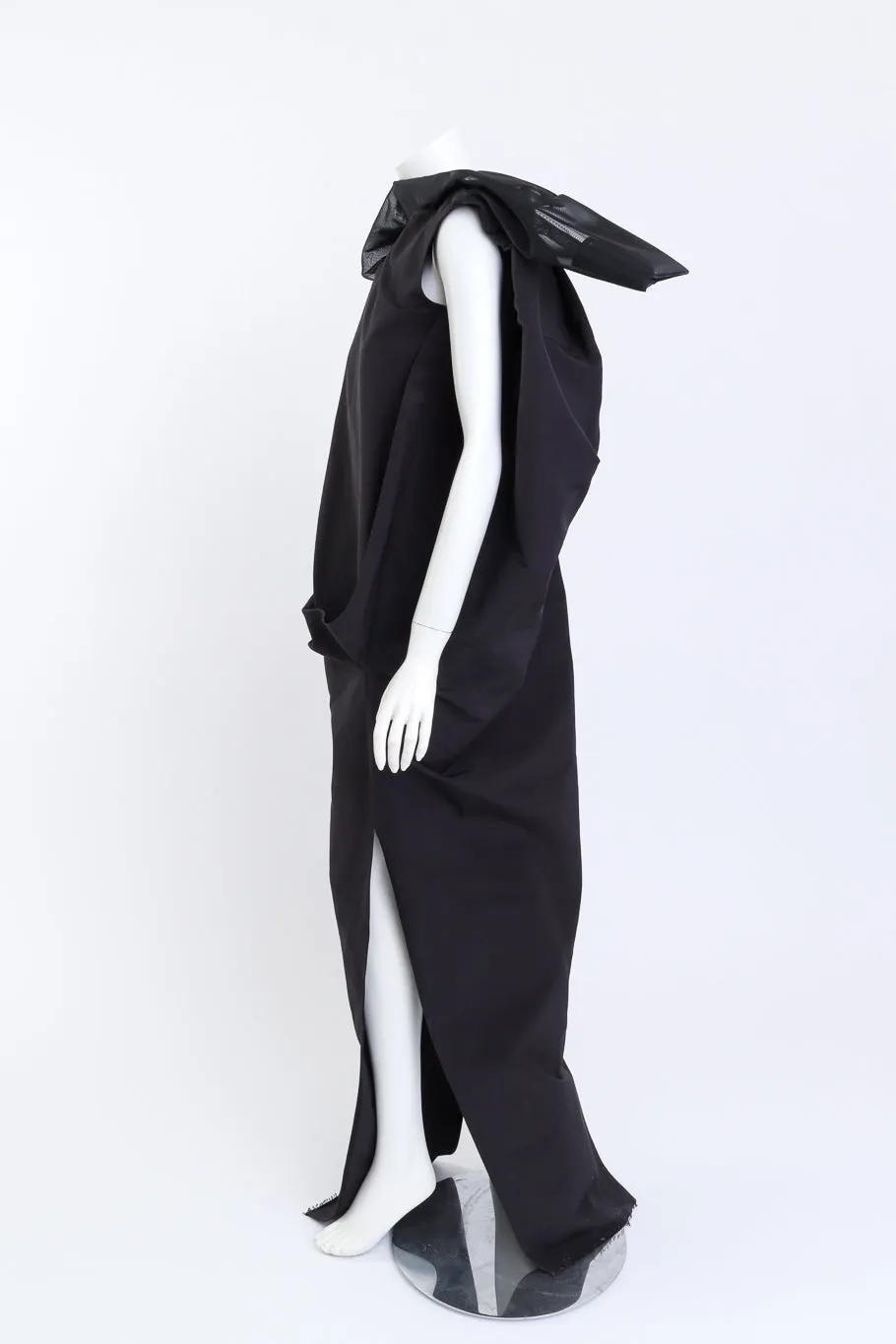 Asymmetric Sculpted Nylon Mesh Dress