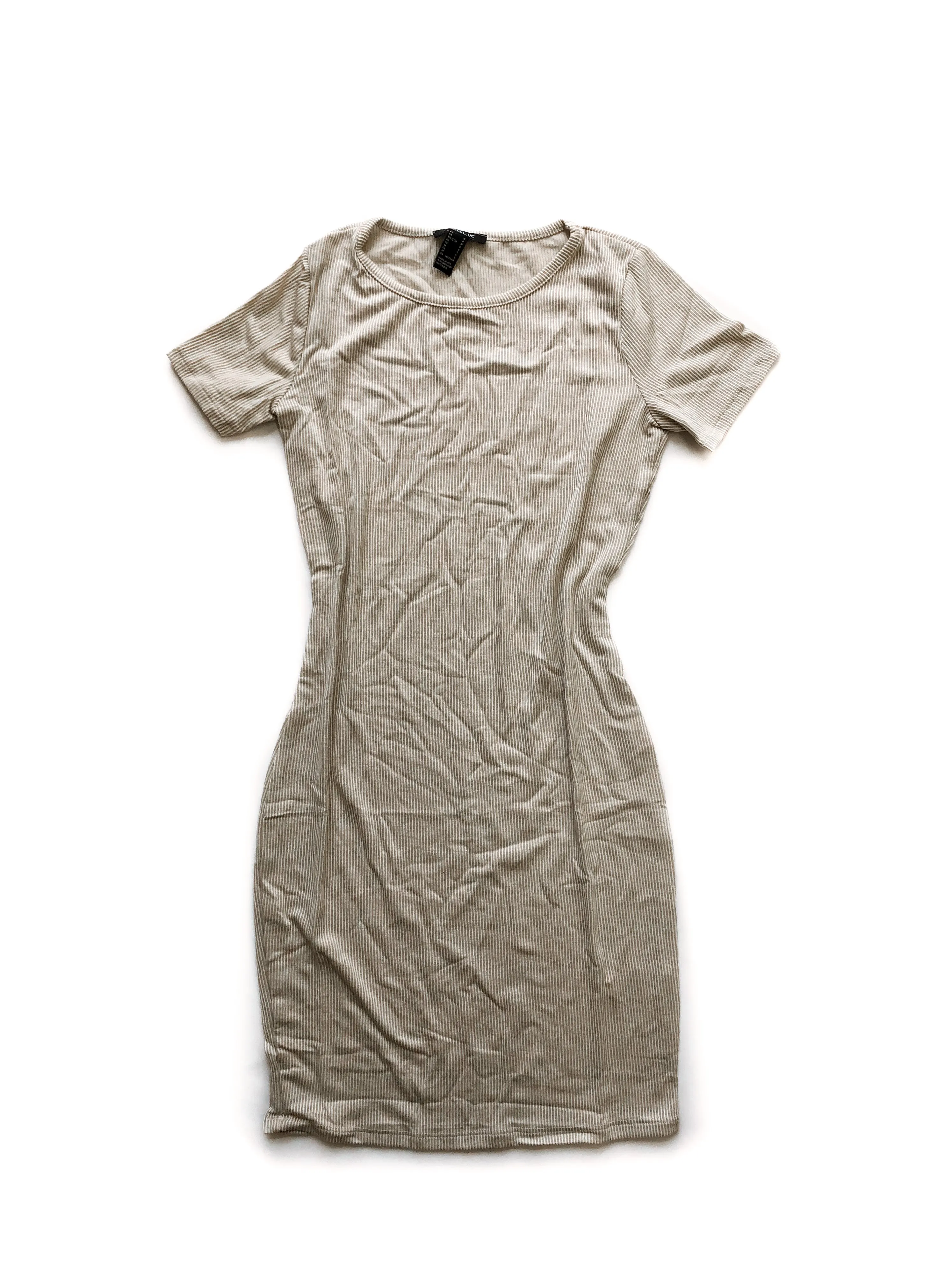 Aurora Bodycon Mini Dress - Brown/White