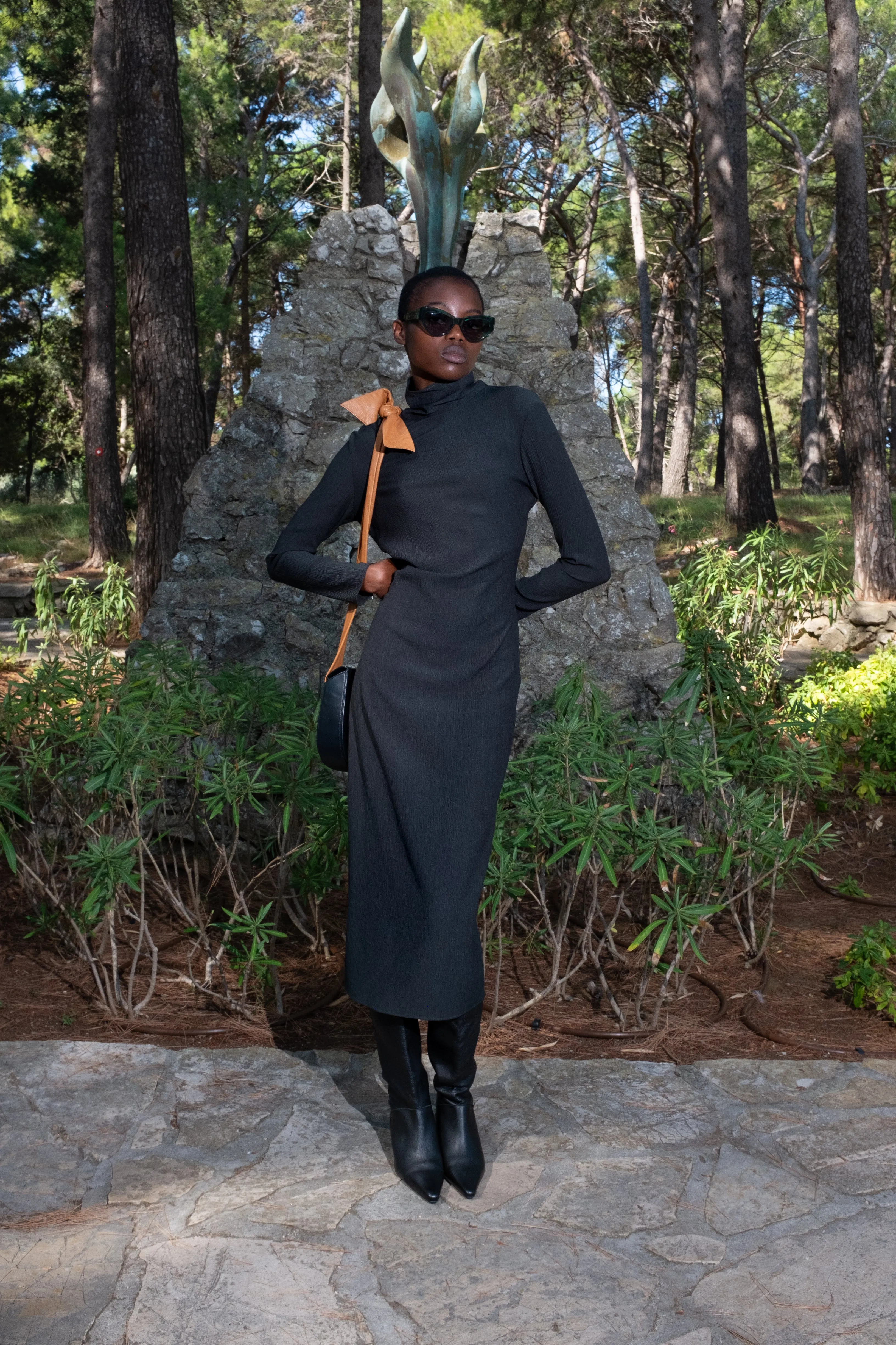 Aurora Dress - Black Crinkle