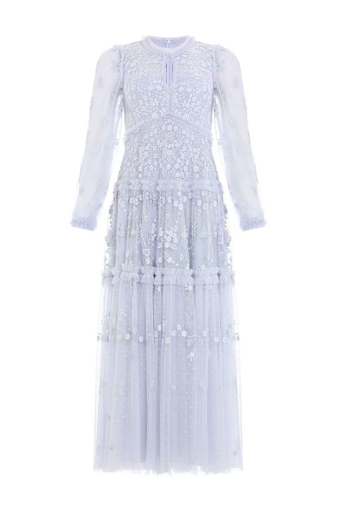 Autumn Lace Long Sleeve Ankle Gown