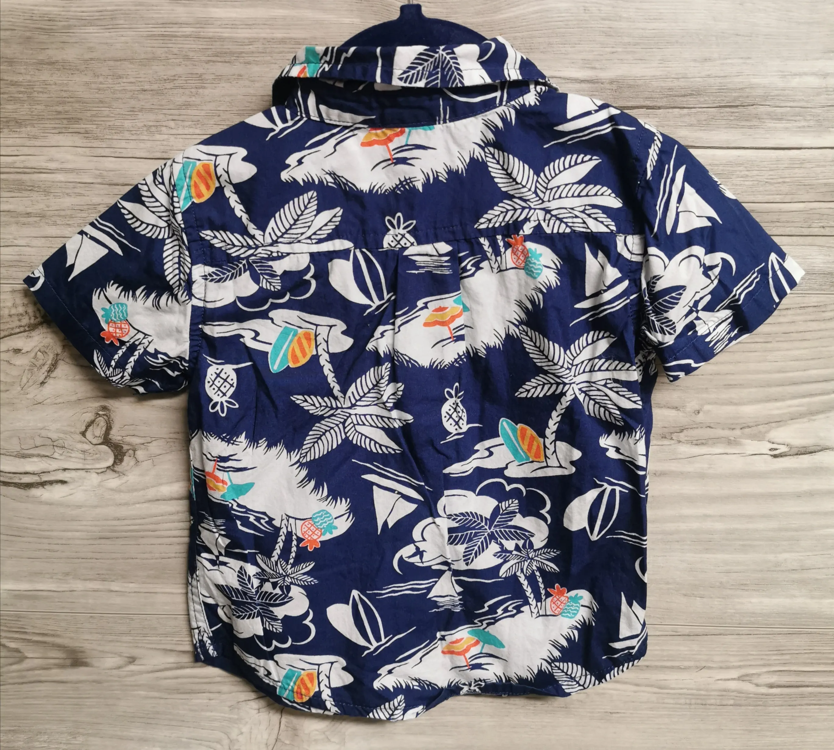 BABY BOY SIZE 12/18 MONTHS - GYMBOREE, Graphic Dress Shirt EUC B50