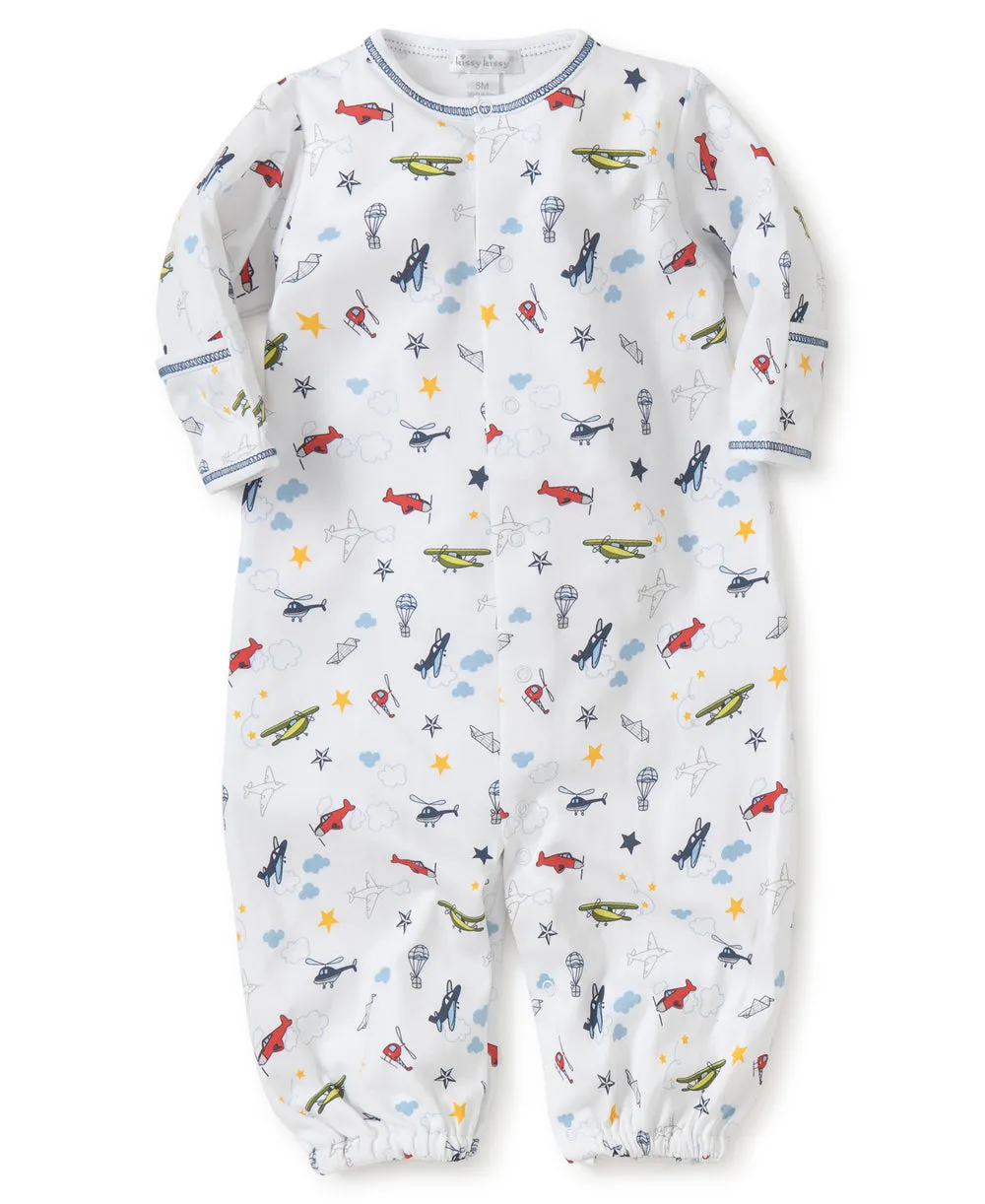 Baby Gown in Aviator Print