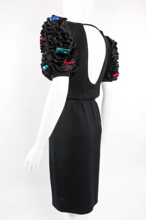 Backless Ruffle Sleeve Knit Dress
