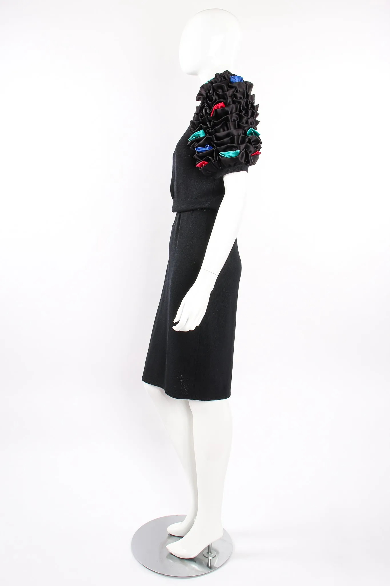 Backless Ruffle Sleeve Knit Dress