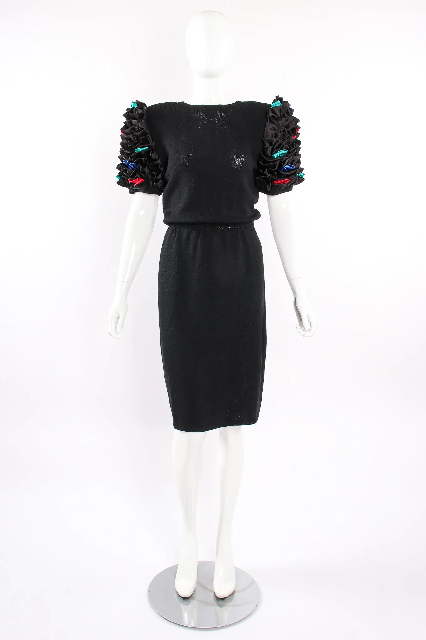 Backless Ruffle Sleeve Knit Dress