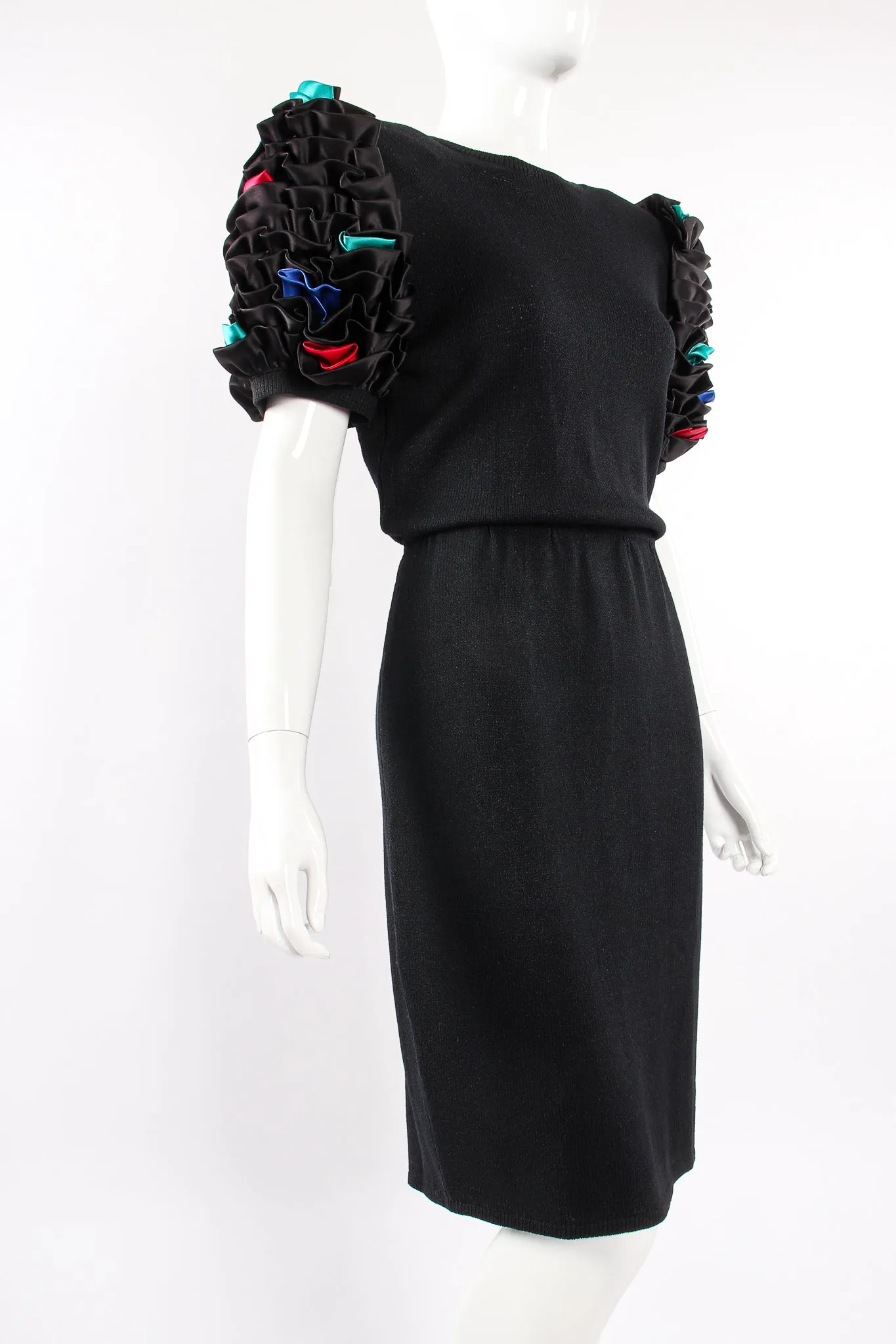 Backless Ruffle Sleeve Knit Dress