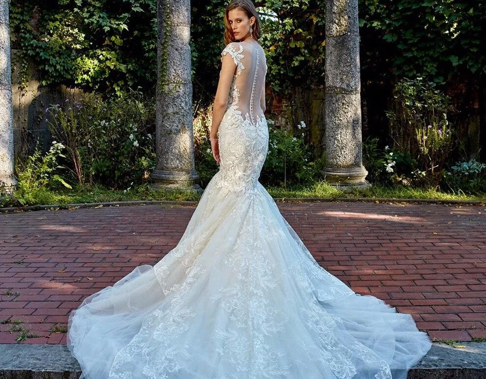 Beading Crystal Lace Mermaid Wedding Dress