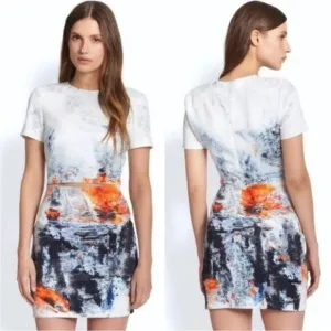 Bec &amp; Bridge Fire and Ice Dress cut out stomach short sleeve date going out