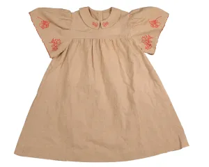 Belati Short Sleeve Embroidered Collared Dress