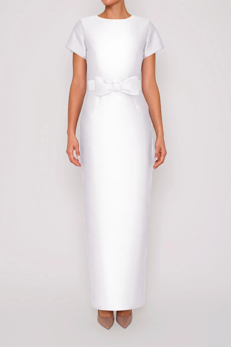 Bella Silk and Wool Column Gown