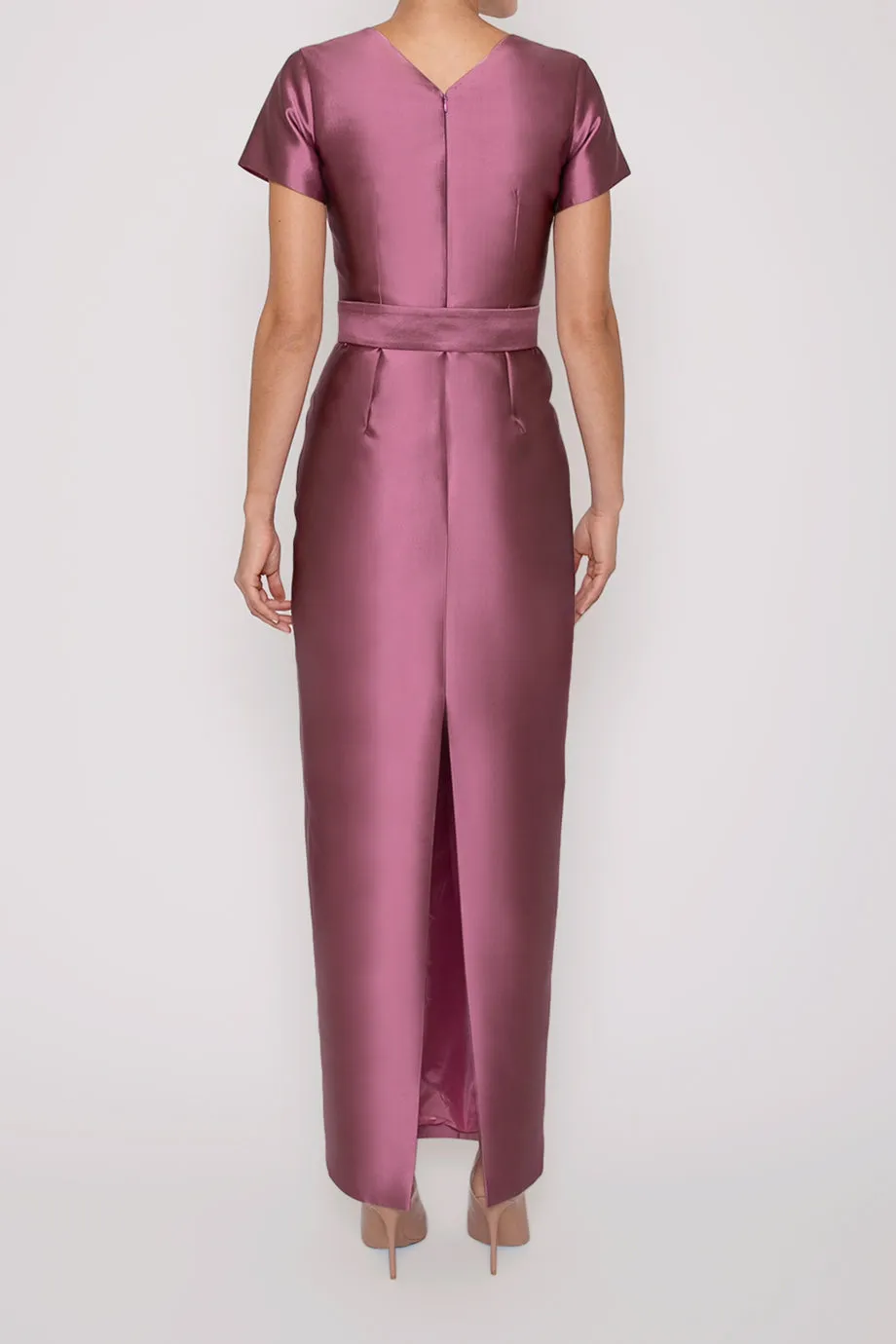 Bella Silk and Wool Column Gown