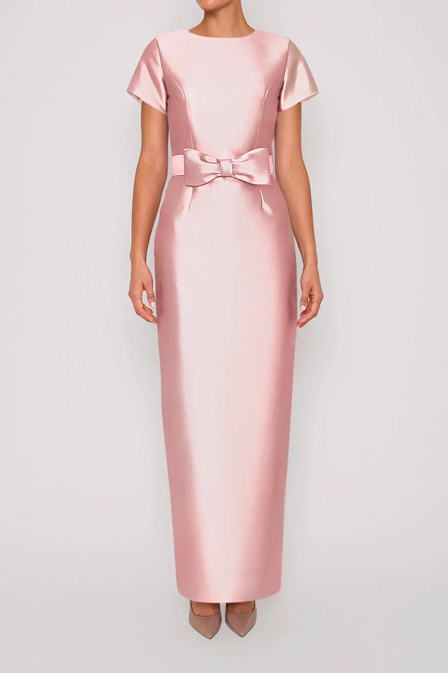 Bella Silk and Wool Column Gown